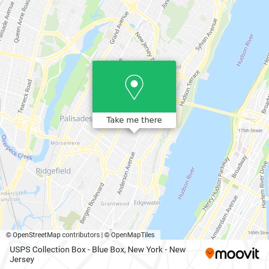 Mapa de USPS Collection Box - Blue Box