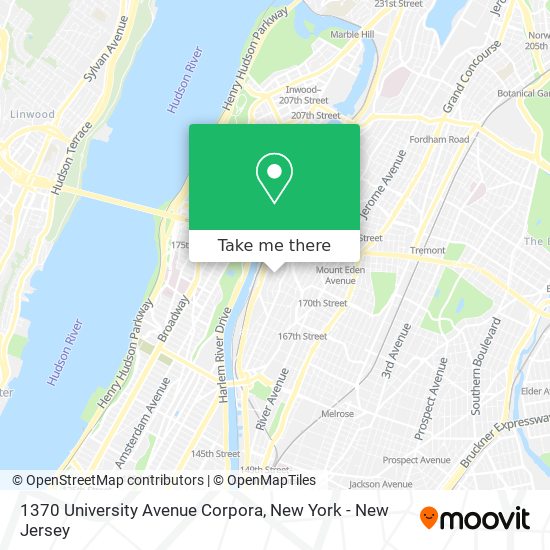 1370 University Avenue Corpora map