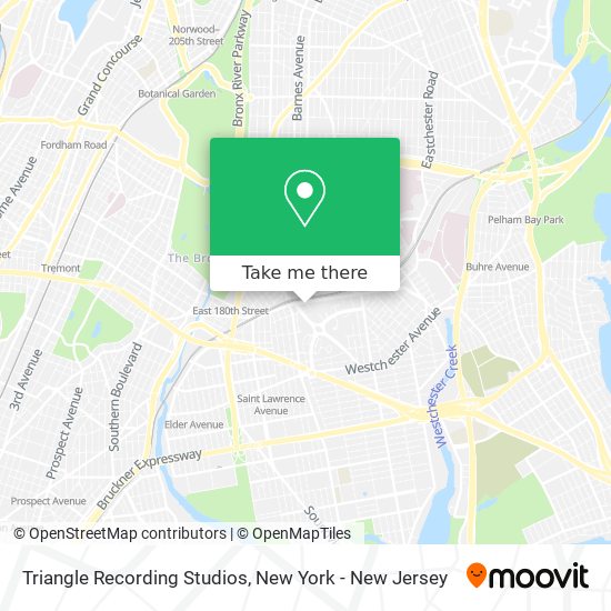 Triangle Recording Studios map