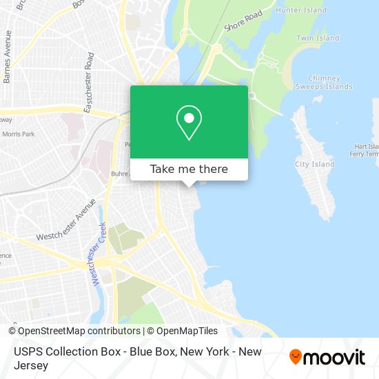 Mapa de USPS Collection Box - Blue Box