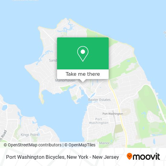 Mapa de Port Washington Bicycles