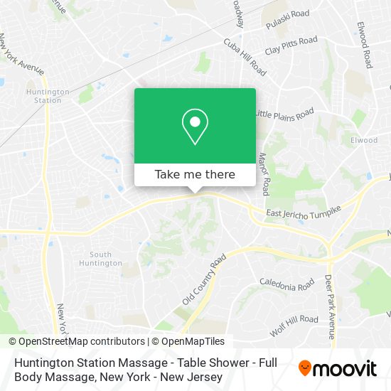 Huntington Station Massage - Table Shower - Full Body Massage map