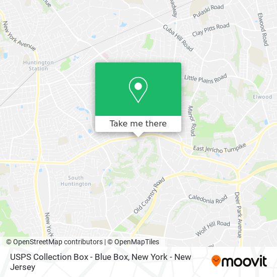 Mapa de USPS Collection Box - Blue Box