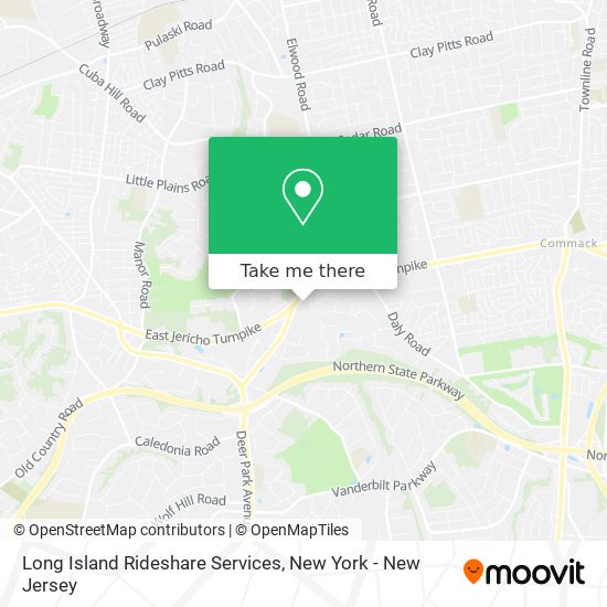 Long Island Rideshare Services map