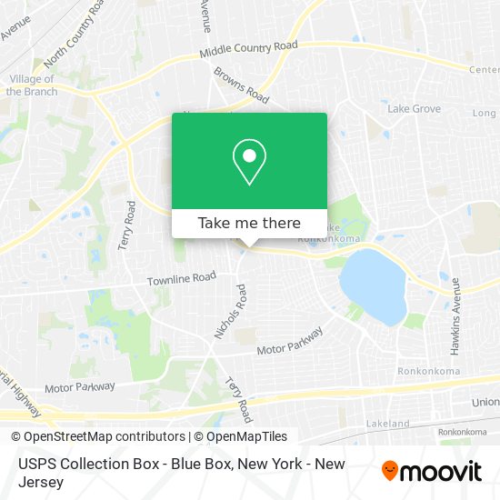 Mapa de USPS Collection Box - Blue Box