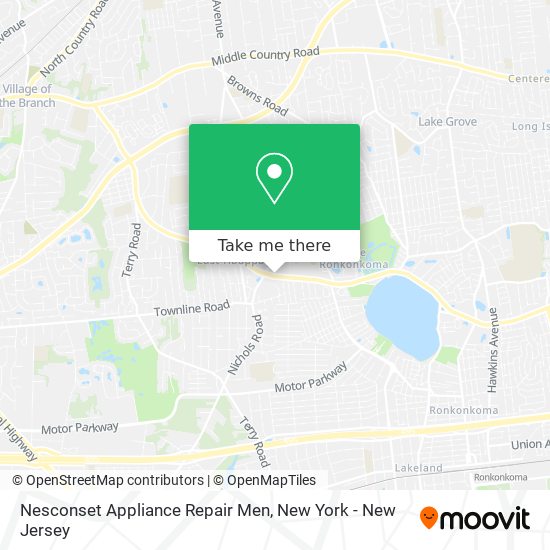 Nesconset Appliance Repair Men map