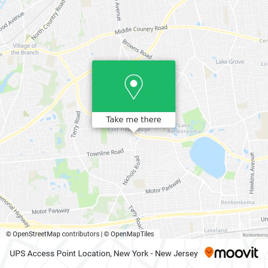 UPS Access Point Location map