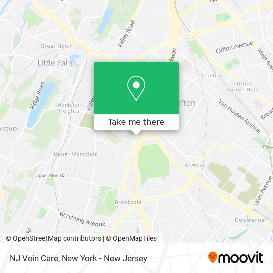 NJ Vein Care map