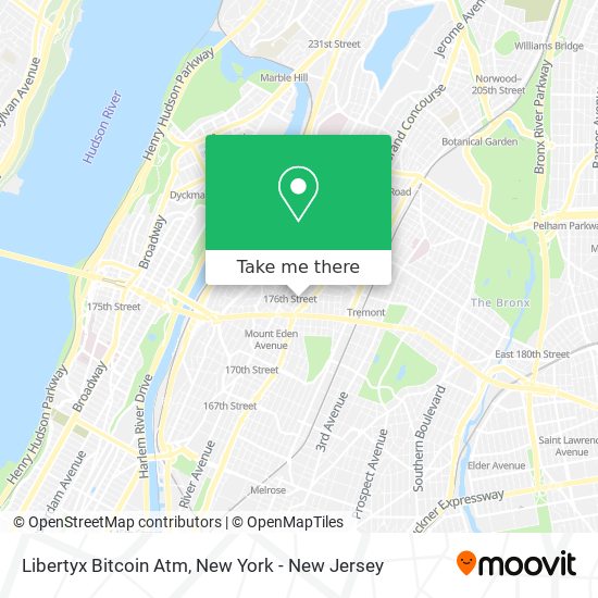 Mapa de Libertyx Bitcoin Atm