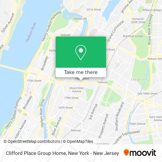 Clifford Place Group Home map