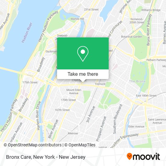 Bronx Care map