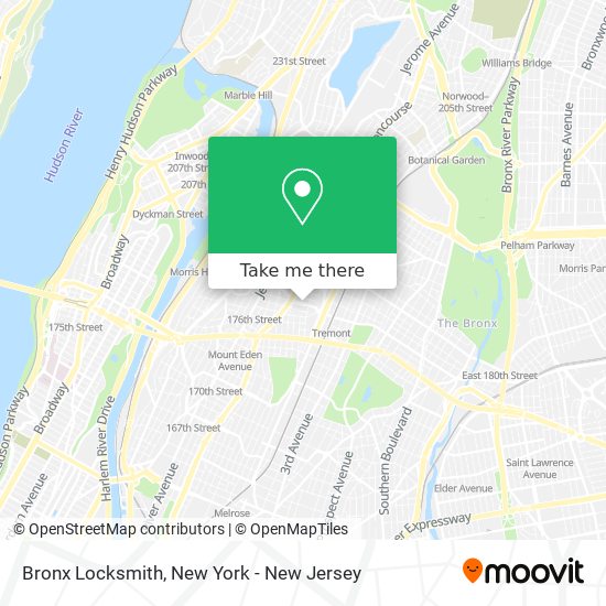 Mapa de Bronx Locksmith