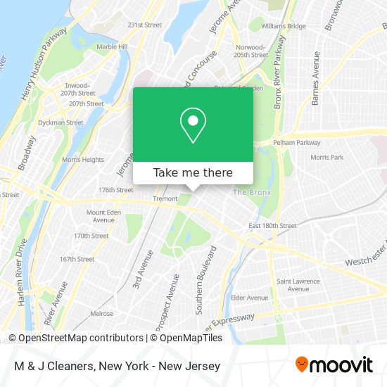 M & J Cleaners map
