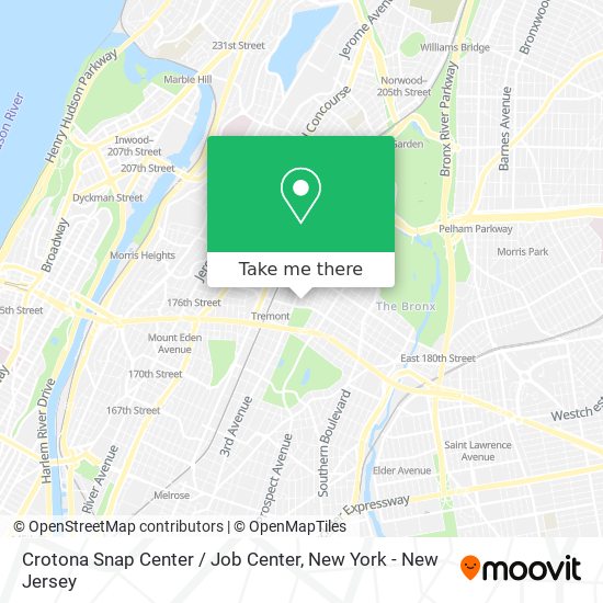 Crotona Snap Center / Job Center map