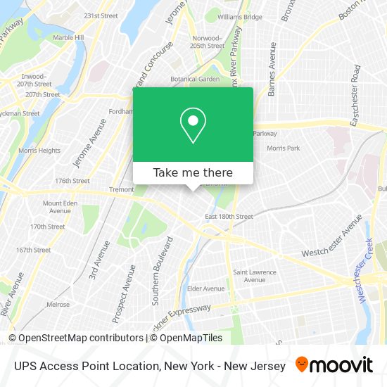 UPS Access Point Location map