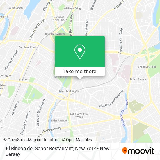 Mapa de El Rincon del Sabor Restaurant