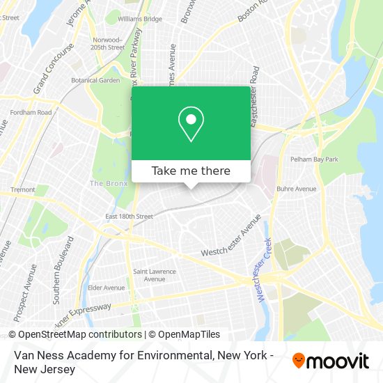 Van Ness Academy for Environmental map