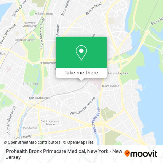 Mapa de Prohealth Bronx Primacare Medical