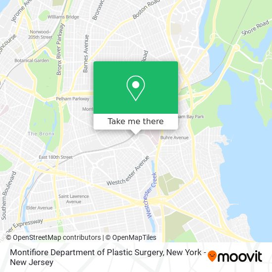 Mapa de Montifiore Department of Plastic Surgery