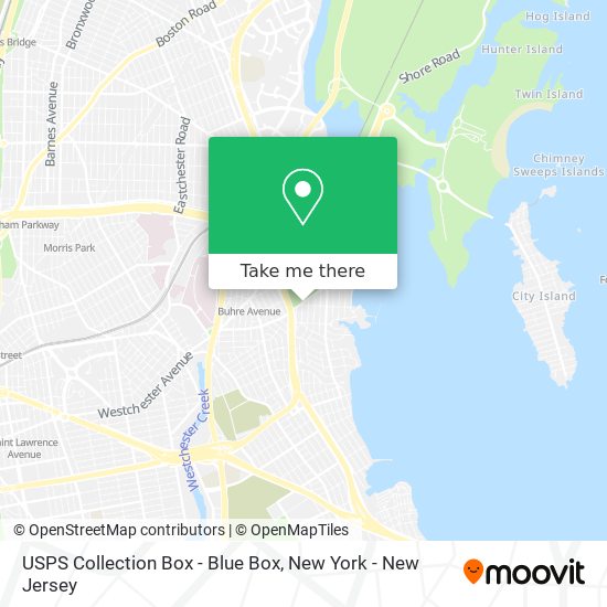 USPS Collection Box - Blue Box map