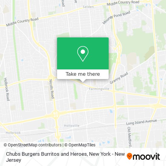 Mapa de Chubs Burgers Burritos and Heroes