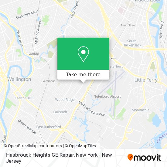 Mapa de Hasbrouck Heights GE Repair