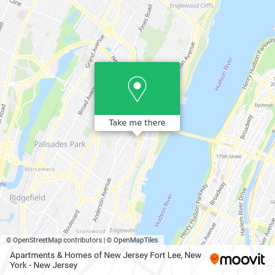 Mapa de Apartments & Homes of New Jersey Fort Lee