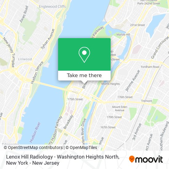 Lenox Hill Radiology - Washington Heights North map