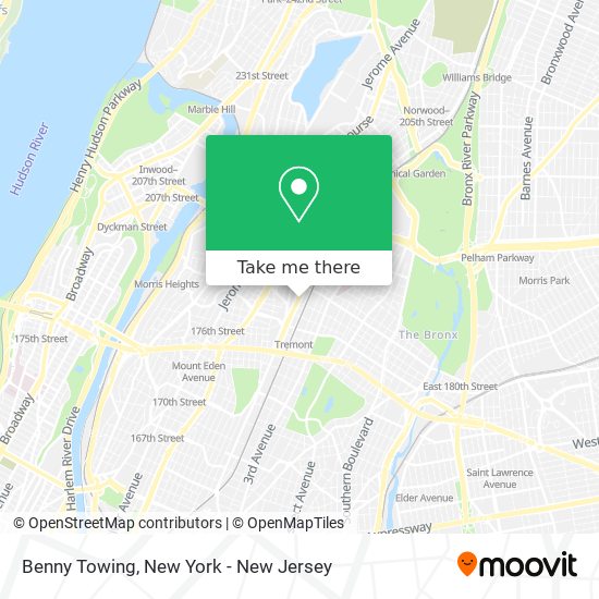 Benny Towing map