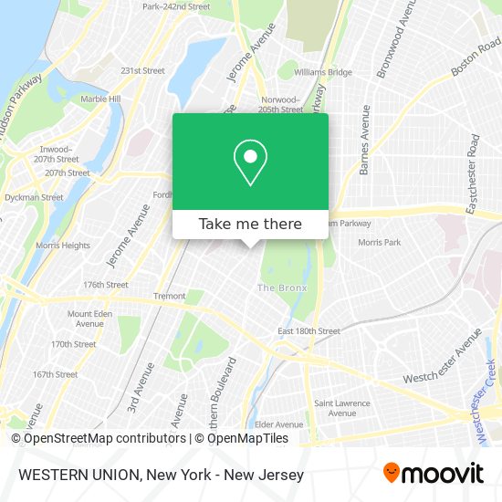 WESTERN UNION map