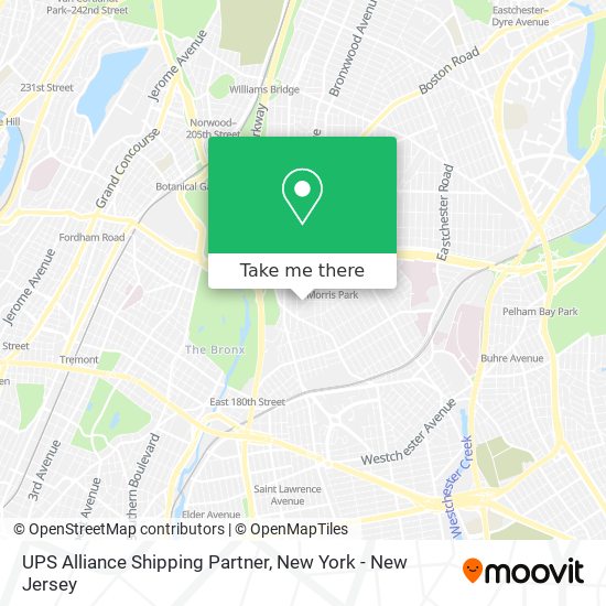 Mapa de UPS Alliance Shipping Partner