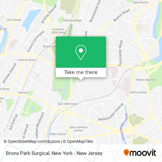 Mapa de Bronx Park Surgical