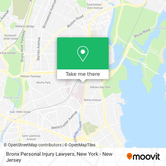 Mapa de Bronx Personal Injury Lawyers