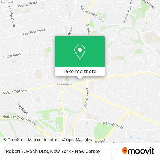 Robert A Poch DDS map