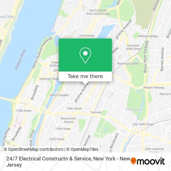 24 / 7 Electrical Constructn & Service map