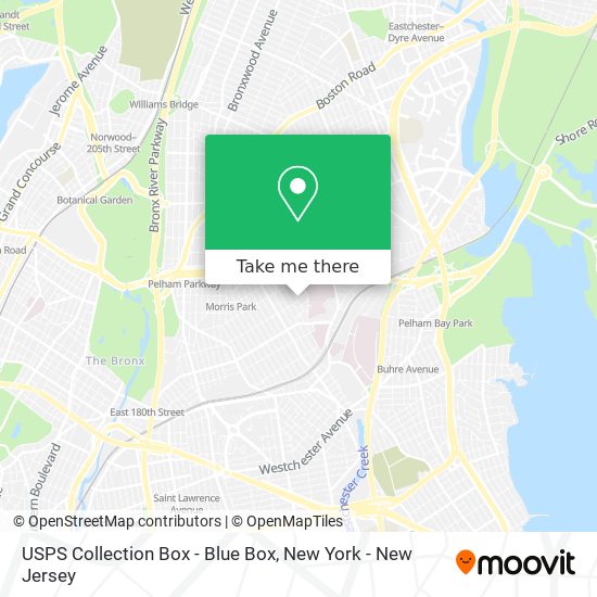 USPS Collection Box - Blue Box map