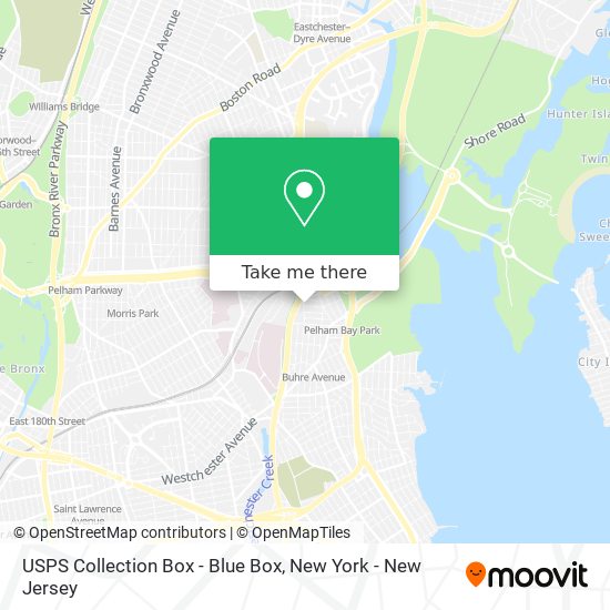 USPS Collection Box - Blue Box map