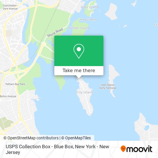 Mapa de USPS Collection Box - Blue Box