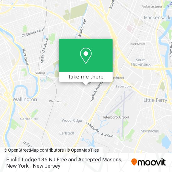 Mapa de Euclid Lodge 136 NJ Free and Accepted Masons