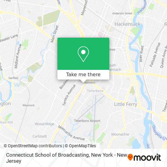 Mapa de Connecticut School of Broadcasting