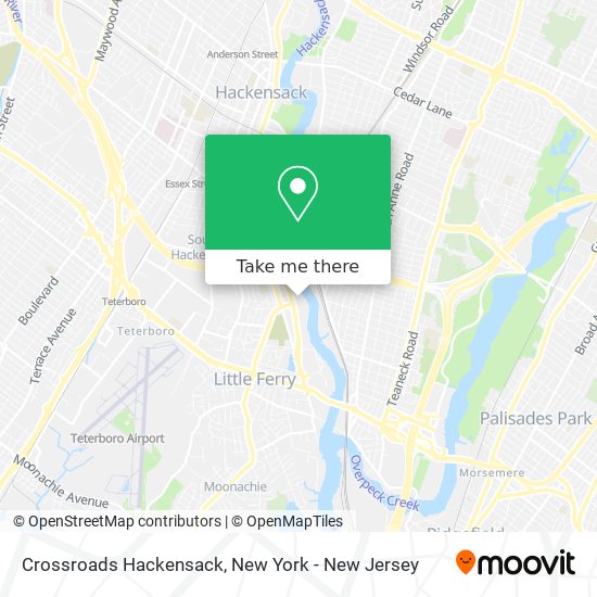 Crossroads Hackensack map