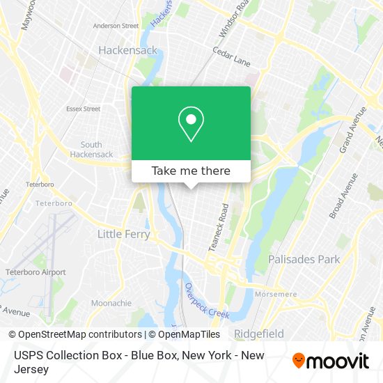 USPS Collection Box - Blue Box map