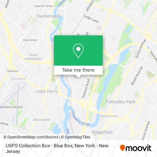 USPS Collection Box - Blue Box map