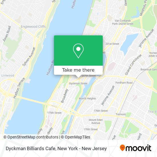Dyckman Billiards Cafe map