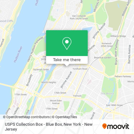 USPS Collection Box - Blue Box map