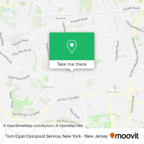 Tom Egan Cesspool Service map