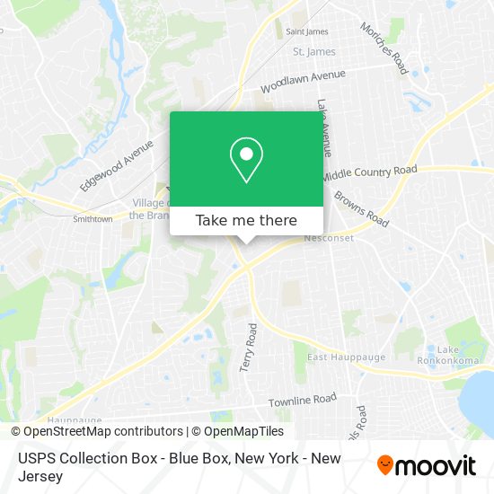 USPS Collection Box - Blue Box map