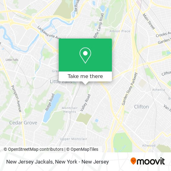 Mapa de New Jersey Jackals