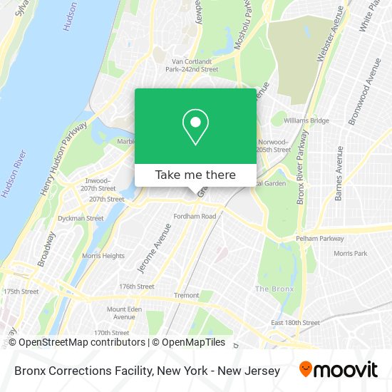 Mapa de Bronx Corrections Facility