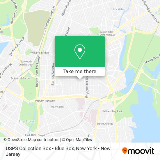 USPS Collection Box - Blue Box map